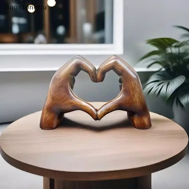 Tượng Trái Tim Tay NS - Điêu khắc cử chỉ tình yêu, trang trí phòng khách, phòng ngủ, kệ bàn, giảm giá 125.510₫