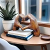 Tượng Trái Tim Tay NS - Điêu khắc cử chỉ tình yêu, trang trí phòng khách, phòng ngủ, kệ bàn, giảm giá 125.510₫ 9
