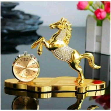 Tượng trâu vàng đính đá, đồng hồ + nước hoa – phong thủy nhà, taplo ô tô, giá 199.000 VND