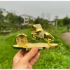 Tượng trâu vàng đính đá, đồng hồ + nước hoa – phong thủy nhà, taplo ô tô, giá 199.000 VND 8