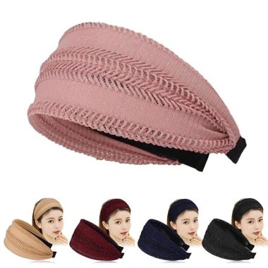 Turban Quấn Tóc Nữ Rộng Vành Băng Đô Màu Trơn Chống Trượt - Phụ Kiện Thời Trang Giá 54.000đ