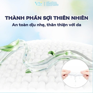Tushie Treats 200 rút mặt khô, lau ướt, không rụng xơ không kích ứng, 50.000 VND 4 Tushie Treats 200 rút mặt khô, lau ướt, không rụng xơ không kích ứng, 50.000 VND 4