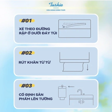 Tushie Treats 200 rút mặt khô, lau ướt, không rụng xơ không kích ứng, 50.000 VND 8 Tushie Treats 200 rút mặt khô, lau ướt, không rụng xơ không kích ứng, 50.000 VND 8