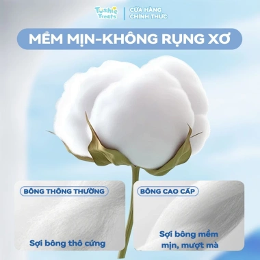 Tushie Treats Khăn mặt khô đa năng lau khô và lau ướt, cotton tự nhiên không rụng xơ, không kích ứng, 60 rút - chỉ 20.000đ 7 Tushie Treats Khăn mặt khô đa năng lau khô và lau ướt, cotton tự nhiên không rụng xơ, không kích ứng, 60 rút - chỉ 20.000đ 7