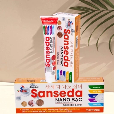 Tuýp bôi ngoài da SANSEDA Nano Bạc chính hãng - Ngăn sẹo làm dịu kháng khuẩn - 150k