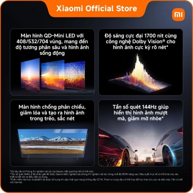 TV S Pro Mini LED 55‑75 inch 2 năm bảo hành 144Hz mượt mà giảm mờ nhòe - Giá 15.99 triệu