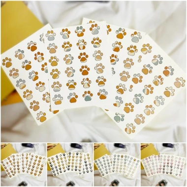 Twins Plus 96 sticker chân mèo pastel - Dán Bullet Journal, laptop, máy, điện thoại, giảm còn 20k