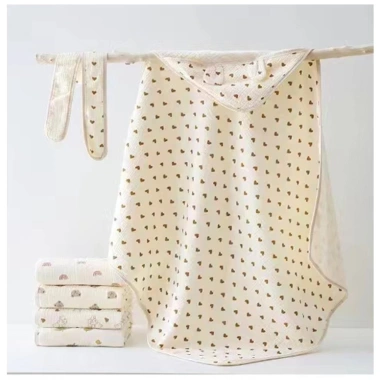 Ủ choàng muslin 4 lớp kèm đai cao cấp Uni Baby 180k - Giúp bé sơ sinh ngủ ngon