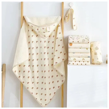 Ủ choàng xô và đai quấn bé organic vải cotton 4 lớp mềm mại, nhiều màu - Giá chỉ 180.000 VNĐ Uni Baby 5