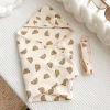 Ủ choàng xô và đai quấn bé organic vải cotton 4 lớp mềm mại, nhiều màu - Giá chỉ 180.000 VNĐ Uni Baby 6