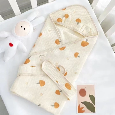 Ủ choàng xô và đai quấn bé organic vải cotton 4 lớp mềm mại, nhiều màu - Giá chỉ 180.000 VNĐ Uni Baby 8