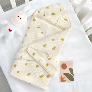 Ủ choàng xô và đai quấn bé organic vải cotton 4 lớp mềm mại, nhiều màu - Giá chỉ 180.000 VNĐ Uni Baby 9