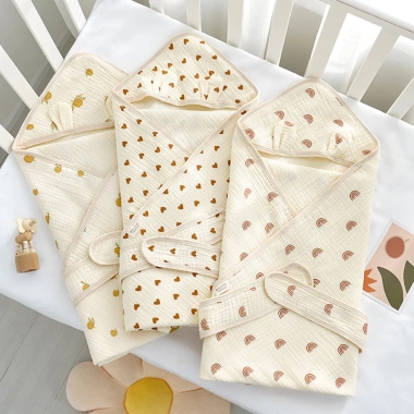 Ủ choàng xô và đai quấn bé organic vải cotton 4 lớp mềm mại, nhiều màu - Giá chỉ 180.000 VNĐ Uni Baby 10