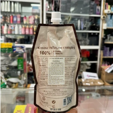 Ủ tóc Collagen Kanina 500ml Phục hồi tóc hư tổn tái tạo cấu trúc giảm giá 210k