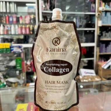 Ủ tóc Collagen Kanina 500ml Phục hồi tóc hư tổn tái tạo cấu trúc giảm giá 210k