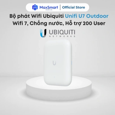 Ubiquiti Unifi U7 Outdoor WiFi 7 – Ngoài Trời, Hỗ Trợ 200 User, Giá 8.19 Triệu