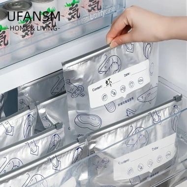 UFASM 10 Túi Đứng Tủ Đông An Toàn Chống Rò Rỉ - Lá Nhôm Tái Sử Dụng Giữ Thực Phẩm Tươi Giá 46.310 VND