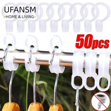 Ufasm 50 Móc Chống Gió Treo Áo - Kẹp Nhựa Khóa Quần Áo, Giá Phơi Nhà Bếp, Ưu Đãi 23%