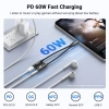 Ugreen 2 trong 1 USB-C sang Hifi 3,5mm + Cáp sạc PD 60W, vỏ từ tính cho iPhone 15, MacBook M3 5