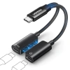 Ugreen 2 trong 1 USB-C sang Hifi 3,5mm + Cáp sạc PD 60W, vỏ từ tính cho iPhone 15, MacBook M3 10