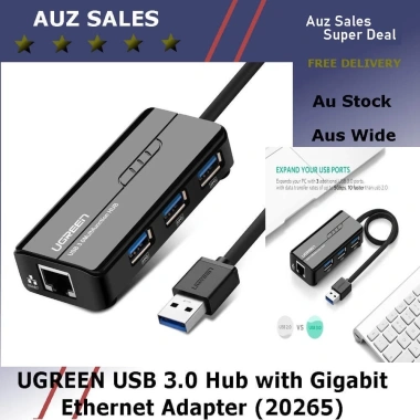 Ugreen 20.265 CR103: Bộ chuyển USB 3.0 sang LAN 10/100/1.000 + 3 HUB USB 3.0, giá chỉ 458.000₫ 8