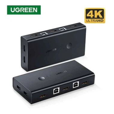 Ugreen 50.744 KVM HDMI 2 USB - Bộ chuyển đổi 2 máy tính dùng 1 màn hình, giá 853.200₫ 2