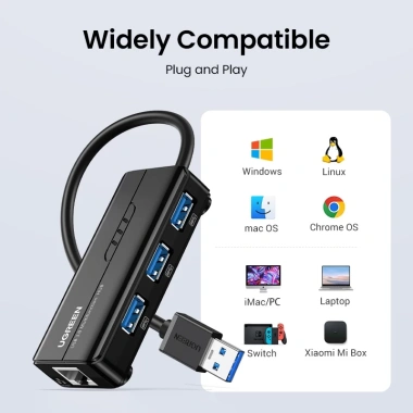 UGREEN Bộ chuyển đổi USB 3.0/2.0 sang RJ45 LAN - Tốc độ cao, Giá giảm 682.000₫ 2