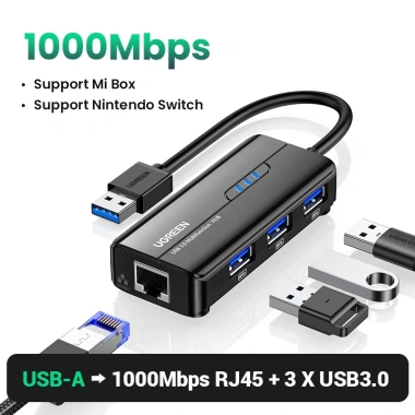 UGREEN Bộ chuyển đổi USB 3.0/2.0 sang RJ45 LAN - Tốc độ cao, Giá giảm 682.000₫ 10
