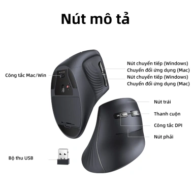 UGREEN Chuột không dây Bluetooth 5.0 +2.4G, 4.000 DPI, bấm im lặng, tương thích Laptop PC Tablet Mac OS – Giá chỉ 312.620₫ 9