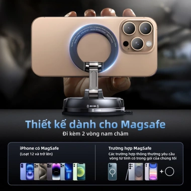 UGREEN Giá Đỡ Điện Thoại Xe 360° Chân Không Không Gập, Xoay Chắc, Lực Hút Mạnh cho iPhone 12‑16 Pro Max - Giá 229.000đ 7