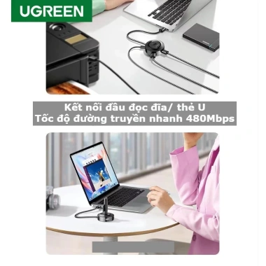 Ugreen HUB 4 Cổng USB + Type‑C 20.277 – Bảo hành 18 tháng, Giá ưu đãi 98.000