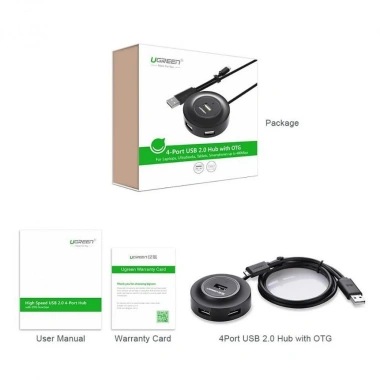 Ugreen HUB 4 Cổng USB + Type‑C 20.277 – Bảo hành 18 tháng, Giá ưu đãi 98.000