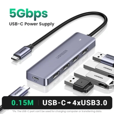 UGREEN Hub USB C 3.0 1M Type-C, Chuyển Đổi USB-C sang USB 3.0, Giá ưu đãi 300.300₫