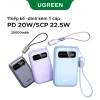 UGREEN Pin Sạc Dự Phòng 20.000mAh Đầy Màu Sắc - 2 Cáp USB-C Tích Hợp, PD 20W & SCP 22.5W, Giá Ưu Đãi 649.000₫