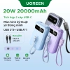 UGREEN Pin Sạc Dự Phòng 20.000mAh Đầy Màu Sắc - 2 Cáp USB-C Tích Hợp, PD 20W & SCP 22.5W, Giá Ưu Đãi 649.000₫ 3