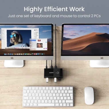 UGREEN Switch USB 2.0/3.0 4 Cổng – Chuyển 2 Máy Tính, Hub Máy In, Máy Quét, Chuột – 379.500₫ 2