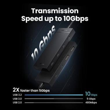 Ugreen USB-C Hub 10Gbps 4 trong 1 USB 3.2 - 4 cổng USB-C, tương thích Windows, MacBook, iPad, iPhone, Android