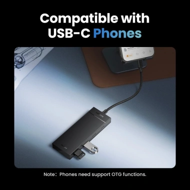 Ugreen USB-C Hub 10Gbps 4 trong 1 USB 3.2 - 4 cổng USB-C, tương thích Windows, MacBook, iPad, iPhone, Android