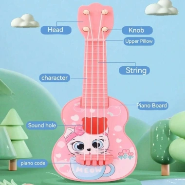 Ukulele trẻ em NAMSHEVA Guitar Mini – Đàn nhạc cụ, quà tặng hoạt hình, giá 56.320₫