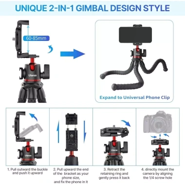 ULANZI MT-33 Chính Hãng - Chân Tripod Bạch Tuộc Ballhead Xoay 360 cho Máy Ảnh & Điện Thoại, Giá Ưu Đãi 319,000₫ 3