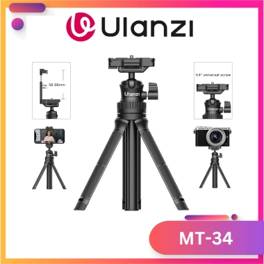 ULANZI MT-34 Chân Tripod – Ngàm Kẹp Điện Thoại, Ballhead Xoay 360, Giá 269k