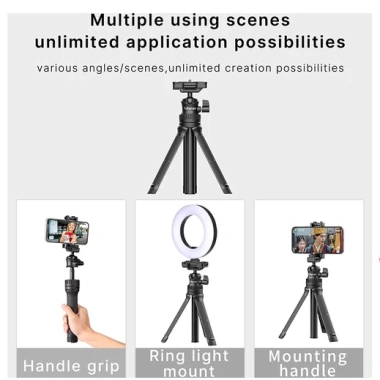 ULANZI MT-34 Chân Tripod – Ngàm Kẹp Điện Thoại, Ballhead Xoay 360, Giá 269k