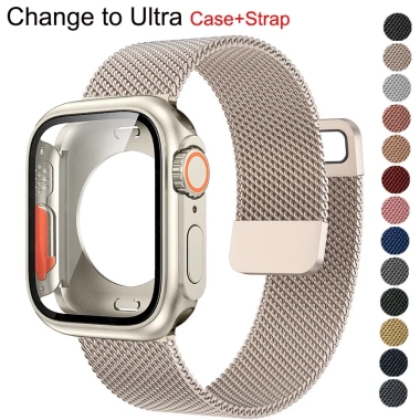 Ultra Case + Dây đeo Milanese Apple Watch 44mm 45mm Nâng cấp Ultra Bracelet Series 9-4 SE3 SE2 Giá 106.088₫