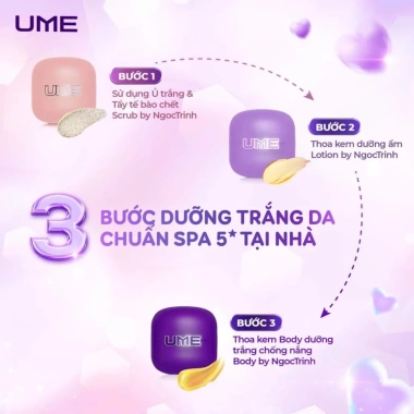 Ume Ngọc Trinh Bộ Đôi Kem Trắng Da Body + Tẩy Tế Bào Chết - Giảm Giá 655.000đ