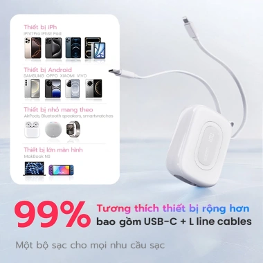 Uneed Mini 10.000mAh PD 22.5W – Sạc nhanh iPhone 8‑17 & Android, Quà tặng nữ 499k