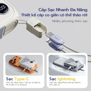 UNEED Sạc Dự Phòng 30.000/20.000mAh PD35W - Sạc Không Dây, Cục AC Giá 499.000 VND