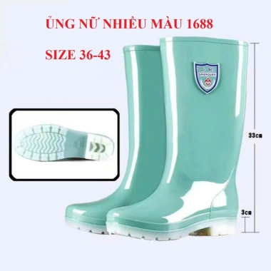 ủng hoa sen size 36-43 đi mưa lội nước, chống trượt, lao động nam nữ - 40.124 VND 7