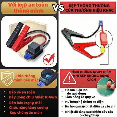 Unisen 5IN1 Kích Bình Bơm Lốp Xe Ô Tô 10.000mAh Đèn Pin Sạc Dự Phòng Bảo Hành 12 Tháng 9