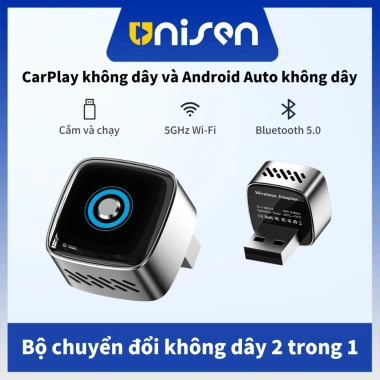 Unisen Chuyển đổi CarPlay/Android Auto 2 trong 1 có dây không dây – Cắm ngay 299.000₫ Unisen Chuyển đổi CarPlay/Android Auto 2 trong 1 có dây không dây – Cắm ngay 299.000₫
