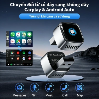 Unisen Chuyển đổi CarPlay/Android Auto 2 trong 1 có dây không dây – Cắm ngay 299.000₫ 3 Unisen Chuyển đổi CarPlay/Android Auto 2 trong 1 có dây không dây – Cắm ngay 299.000₫ 3
